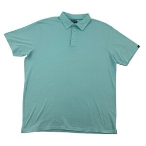 Fish Hippie Co Mens XXL Mint Green Short Sleeve Pique Polo Shirt Golf Sports
